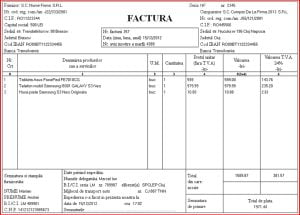 Factura Fiscala: Model Word PDF sau Excel